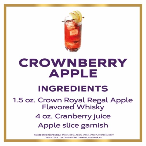 Crown Royal Regal Apple Flavored Canadian Whisky Perspective: top
