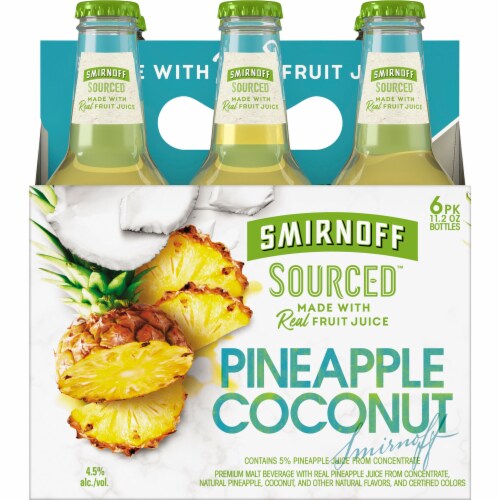 Smirnoff Sourced Pineapple Coconut Perspective: top