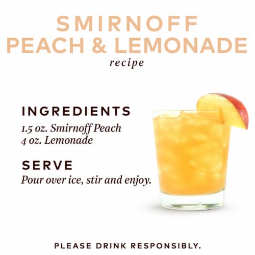 Smirnoff Peach (Vodka Infused With Natural Flavors) Perspective: top