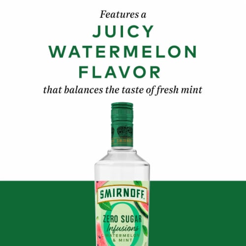 Smirnoff Zero Sugar Infusions Watermelon & Mint (Vodka Infused With Natural Flavors) Perspective: top