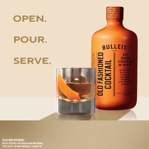 Bulleit Bourbon Old Fashioned Ready to Drink Cocktail Perspective: top