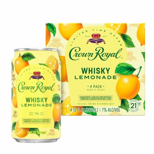 Crown Royal Lemonade Whisky Ready to Drink Cocktail Perspective: top