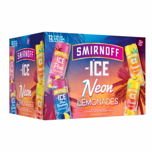 Smirnoff Ice Neon Lemonade Variety Pack Perspective: top