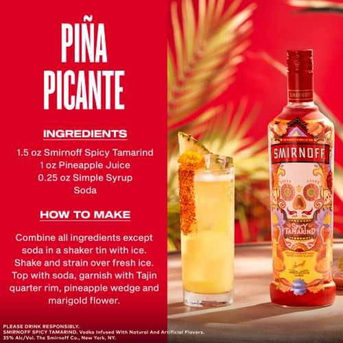 Smirnoff Spicy Tamarind (Vodka Infused with Natural Flavors) Perspective: top