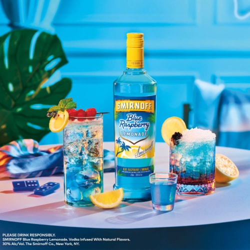 Smirnoff Vodka Blue Raspberry Lemonade Perspective: top