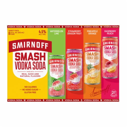 Smirnoff Smash Vodka and Soda Variety Pack Perspective: top