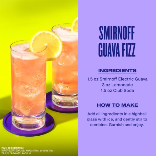 Smirnoff Vodka Electric Guava Perspective: top