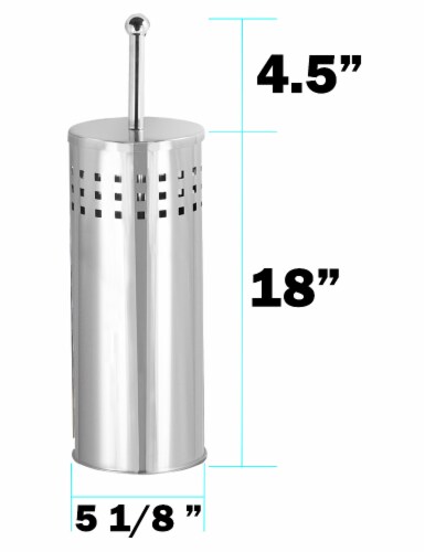 Toilet Plunger with Holder for Bathroom, Multi Drain Suitable for Bathtubs, Quick Dry, Chrome Perspective: top