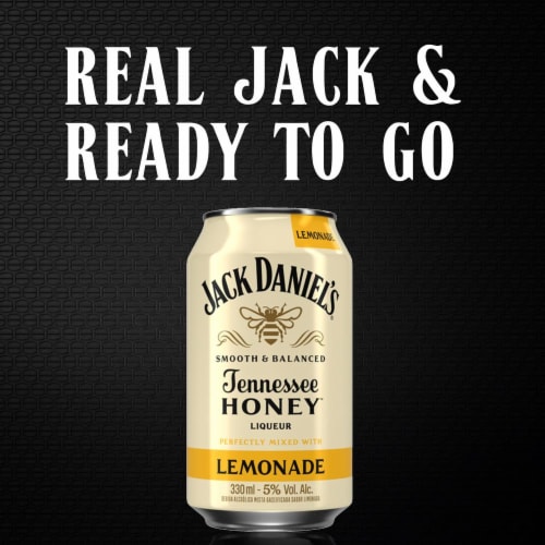 Jack Daniel's Whiskey Honey Lemonade Ready to Drink Cocktail Perspective: top