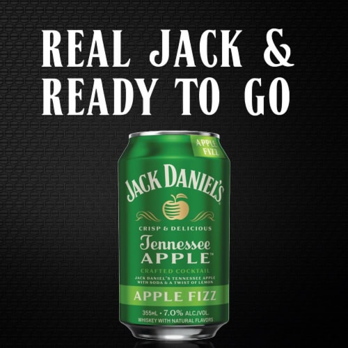 Jack Daniel's Tennessee Apple Fizz Ready to Drink Whiskey Cocktail Perspective: top