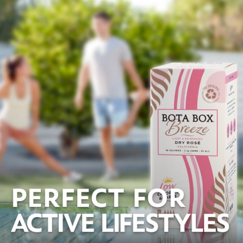 Bota Box Breeze Low Calorie Dry Rose Wine Perspective: top