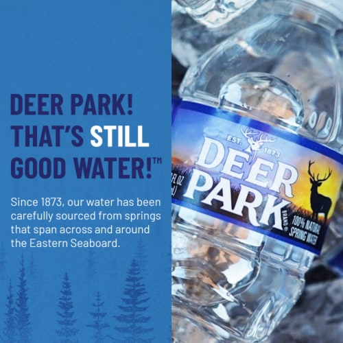 Deer Park 100% Natural Spring Bottled Water Perspective: top