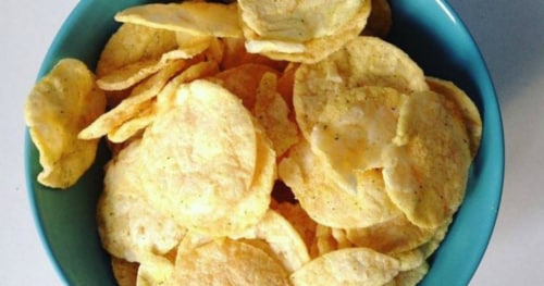 popchips Sour Cream & Onion Potato Chips Perspective: top
