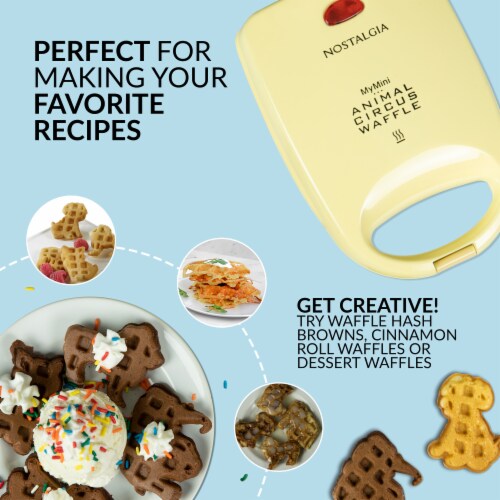 Nostalgia MyMini Animal Circus Waffle Maker Perspective: top