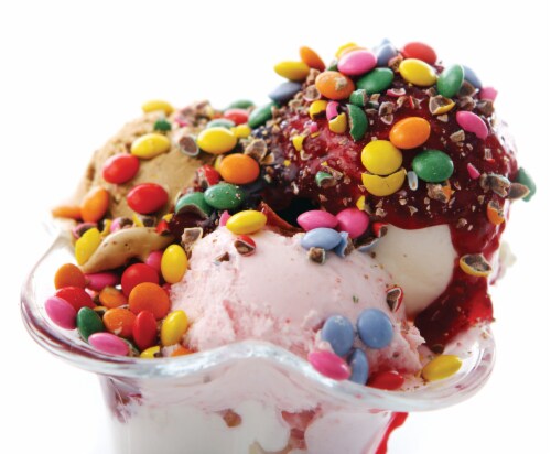 Nostalgia Electric Ice Cream Maker with Candy Crusher - Aqua Perspective: top