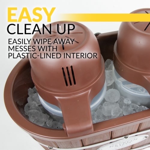 Nostalgia Double Flavor Ice Cream Maker Perspective: top