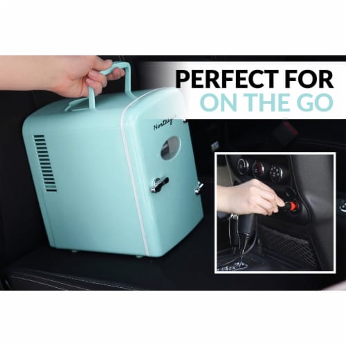Nostalgia Retro Mini Refrigerator - Aqua Perspective: top
