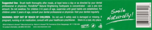 Nature's Answer Perio Brite® Cool Mint Toothpaste Perspective: top