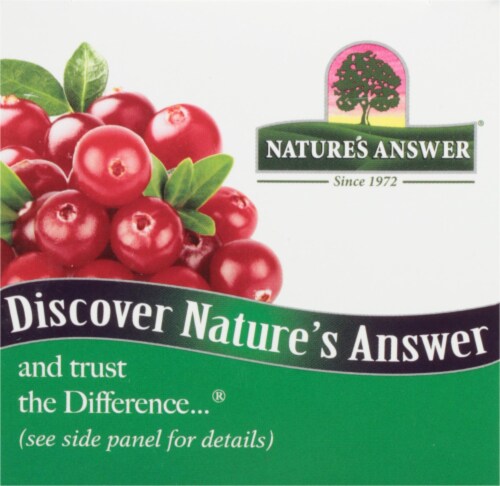 Nature's Answer Cranberry Fruit Vegetarian Capsules Perspective: top