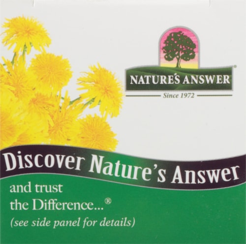 Nature's Answer Dandelion Root Vegetarian Capsules Perspective: top