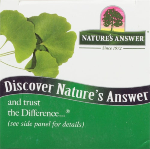 Nature's Answer Ginkgo Leaf Extract Vegetarian Capsules Perspective: top