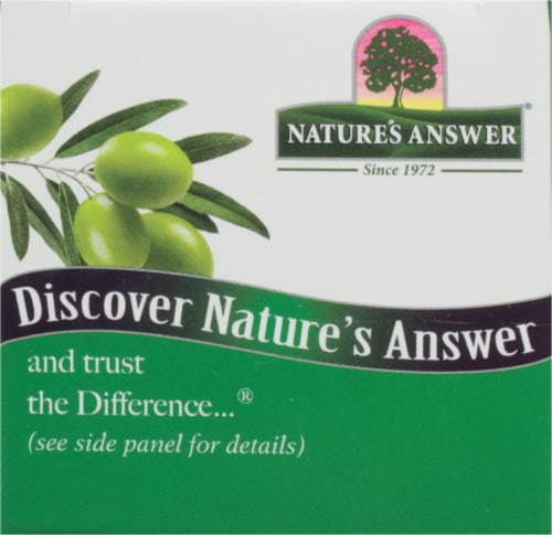 Nature's Answer® Oleopein Olive Leaf Vegetarian Capsules Perspective: top