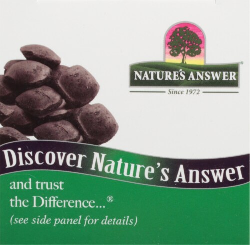 Nature's Answer® Charcoal Activated Vegetarian Capsules Perspective: top