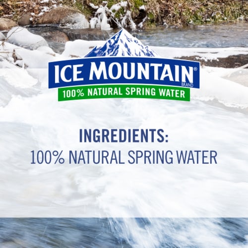 Ice Mountain 100% Natural Spring Bottled Water Perspective: top