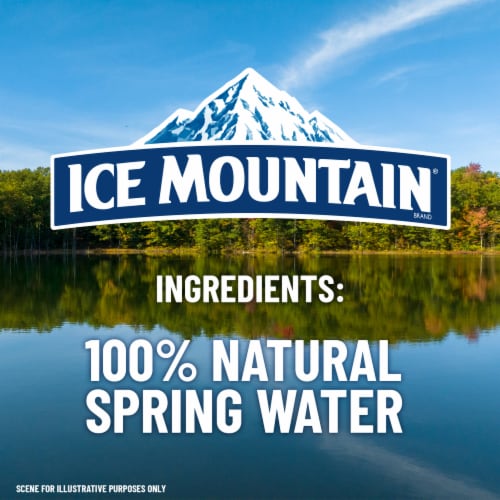 Ice Mountain® 100% Natural Spring Bottled Water Perspective: top