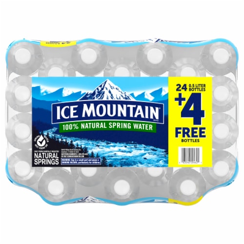Ice Mountain® 100% Natural Spring Bottled Water Perspective: top