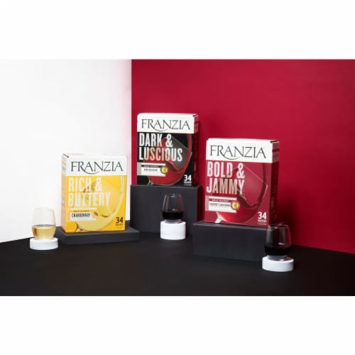 Franzia Rich and Buttery Bold Blends Chardonnay White Box Wine Perspective: top