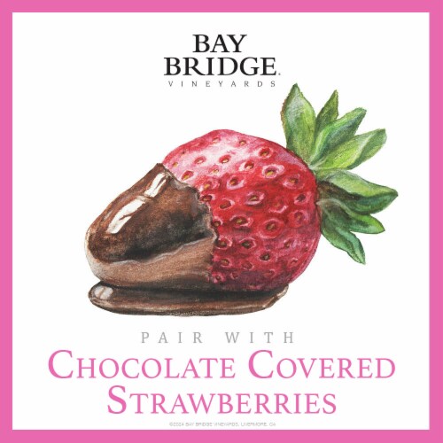 Bay Bridge Strawberry Rose Moscato Wine Perspective: top