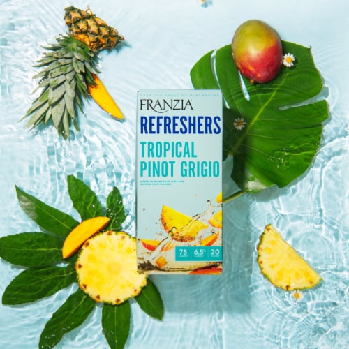 Franzia Tropical Pinot Grigio Refreshers Wine Box Perspective: top