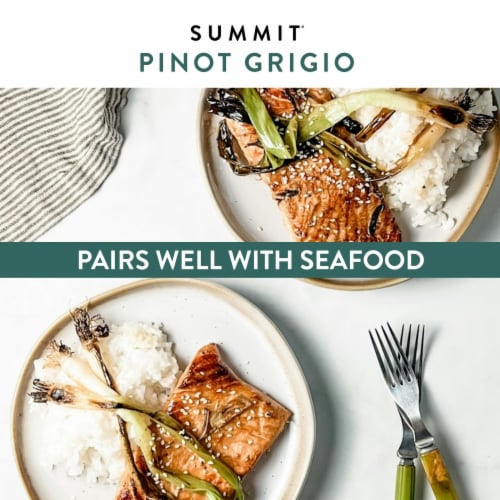 Summit Pinot Grigio California White Wine Box Perspective: top