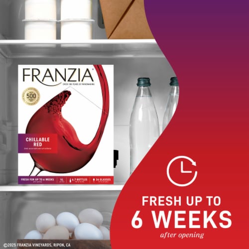 Franzia Chillable Red Box Wine Perspective: top