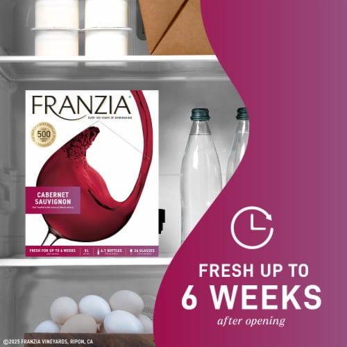 Franzia Cabernet Sauvignon Red Box Wine Perspective: top