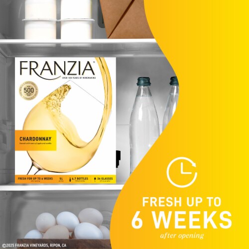 Franzia Vintner Select Chardonnay White Wine Box Perspective: top