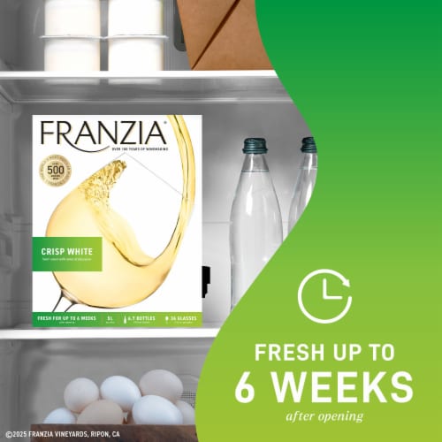 Franzia Crisp White House Favorites Blend Wine Box Perspective: top
