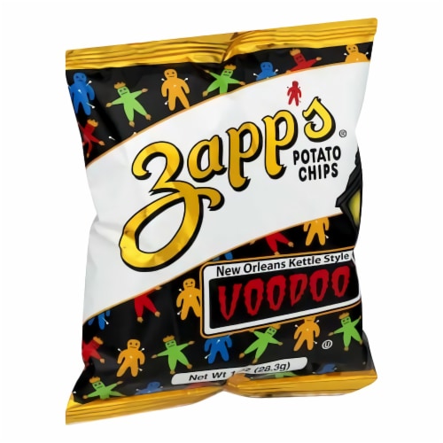 Zapps Voodoo New Orleans Kettle Style Potato Chips, 1 Ounce -- 60 per case. Perspective: top