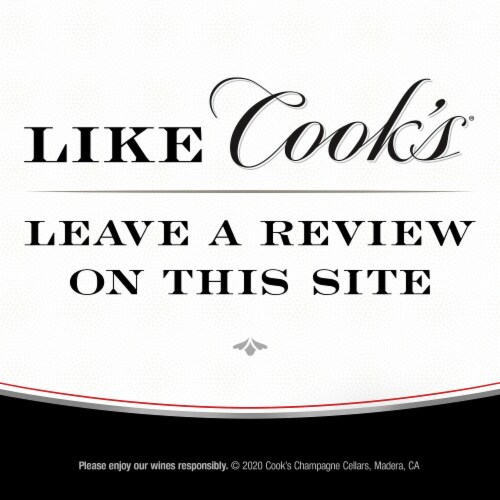 Cook's California Champagne Spumante White Sparkling Wine Perspective: top