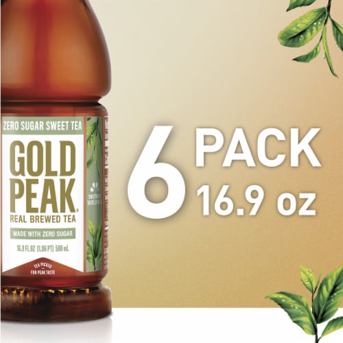 Gold Peak Diet Iced Tea No Sugar Added Zero Calorie Drink Perspective: top