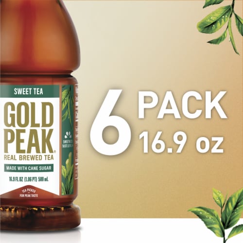 Gold Peak Sweetened Black Iced Tea Drink Perspective: top