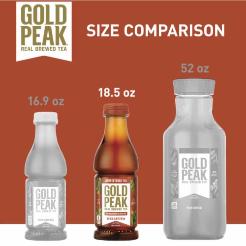 Gold Peak Unsweetened Black Iced Tea Drink Perspective: top