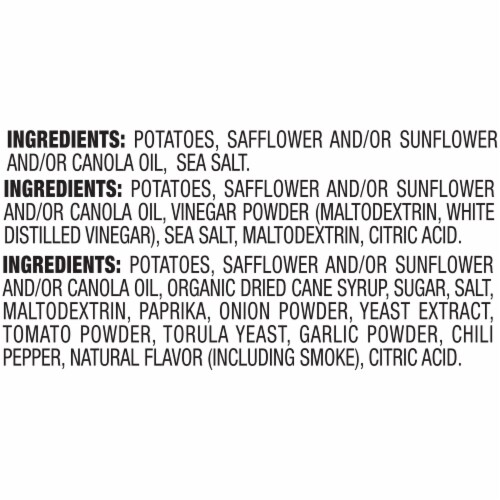 Kettle Brand Potato Chips Variety Pack Of 1.5 Oz Snack Bags Perspective: top