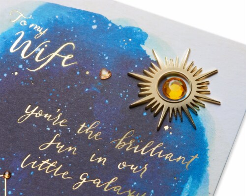 Papyrus Mother's Day Card for Wife (Our Little Galaxy) Perspective: top