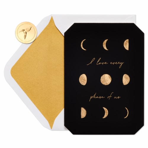 Papyrus Anniversary Card (Moon Cycles) Perspective: top
