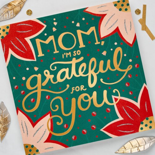 American Greetings Christmas Greeting Card for Mom (Grateful For You) Perspective: top