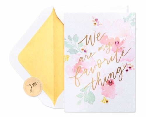 Papyrus Romantic Valentine’s Day Card (Floral) Perspective: top