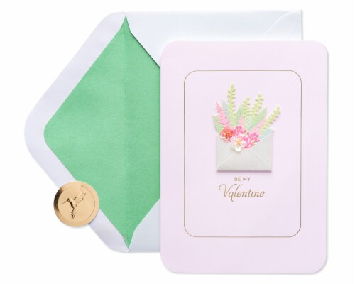Papyrus Romantic Valentine’s Day Card (Flowers) Perspective: top