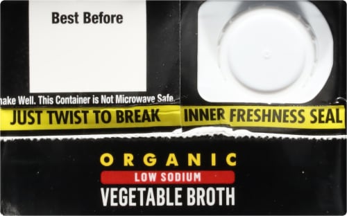 Imagine® Organic Low Sodium Vegetable Broth Perspective: top